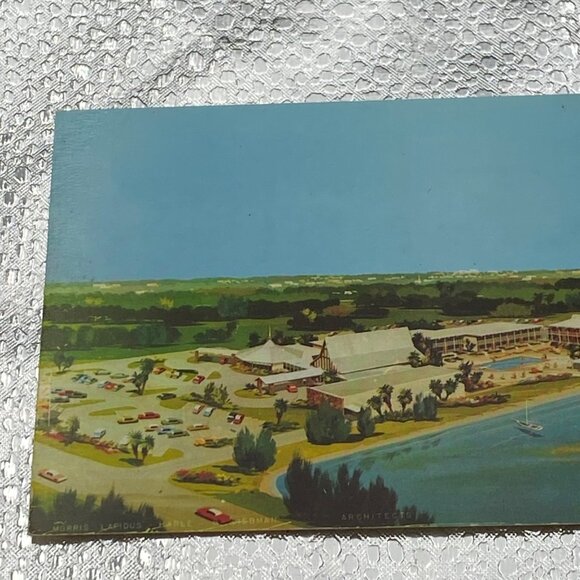 VTG Causeway Inn Postcard‎ Tampa Florida 1960s Hotel Resort Scenic Aerial View - Picture 4 of 6